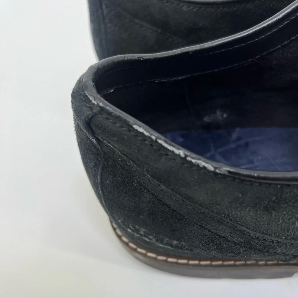 Cole Haan Men's Nathan Plain Toe Derby Black Nubuck Leather Comfort 10 M